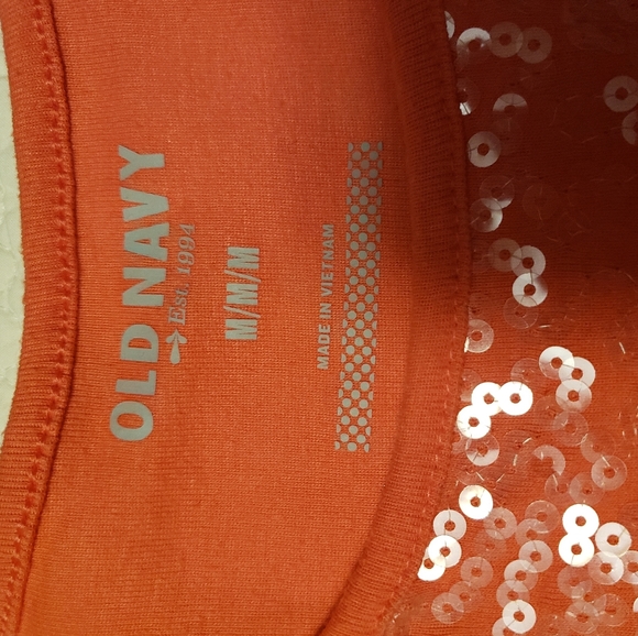 Orange sequined tank top - Picture 4 of 5